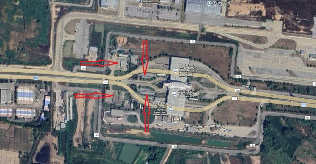 Thailand-Laos Border Friendship Bridge IV Parking Location